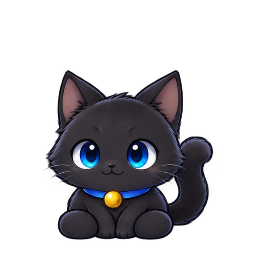 StreamPets black cat reacting to your selection